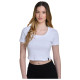 Target Γυναικεία κοντομάνικη μπλούζα Cotton Rib 2x1 Crop Top